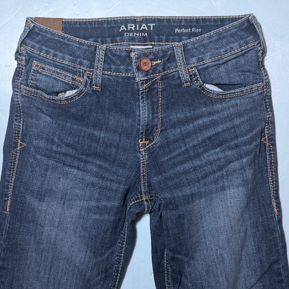 ARIAT Jeans Women's 28 S Blue Trouser Perfect Rise Maggie Wide Leg Denim Western - Picture 9 of 15